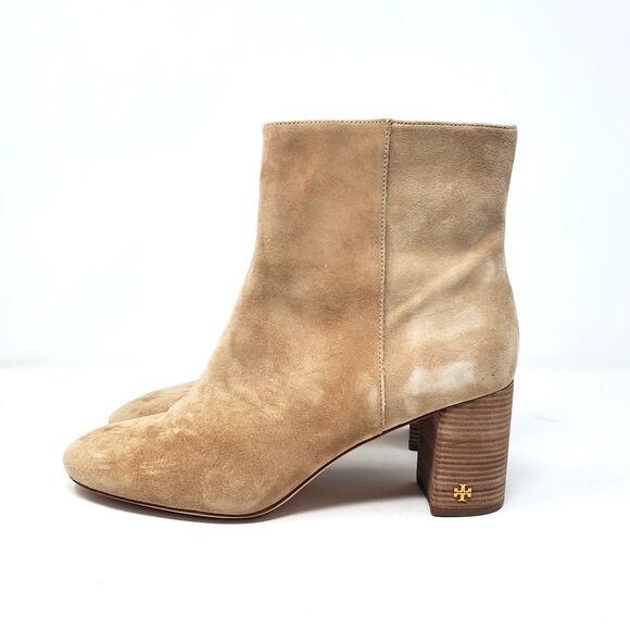 Tory Burch Brooke 70MM Ankle Bootie Sport Suede 46920 Perfect Sand Size US 10.5 - Picture 4 of 12